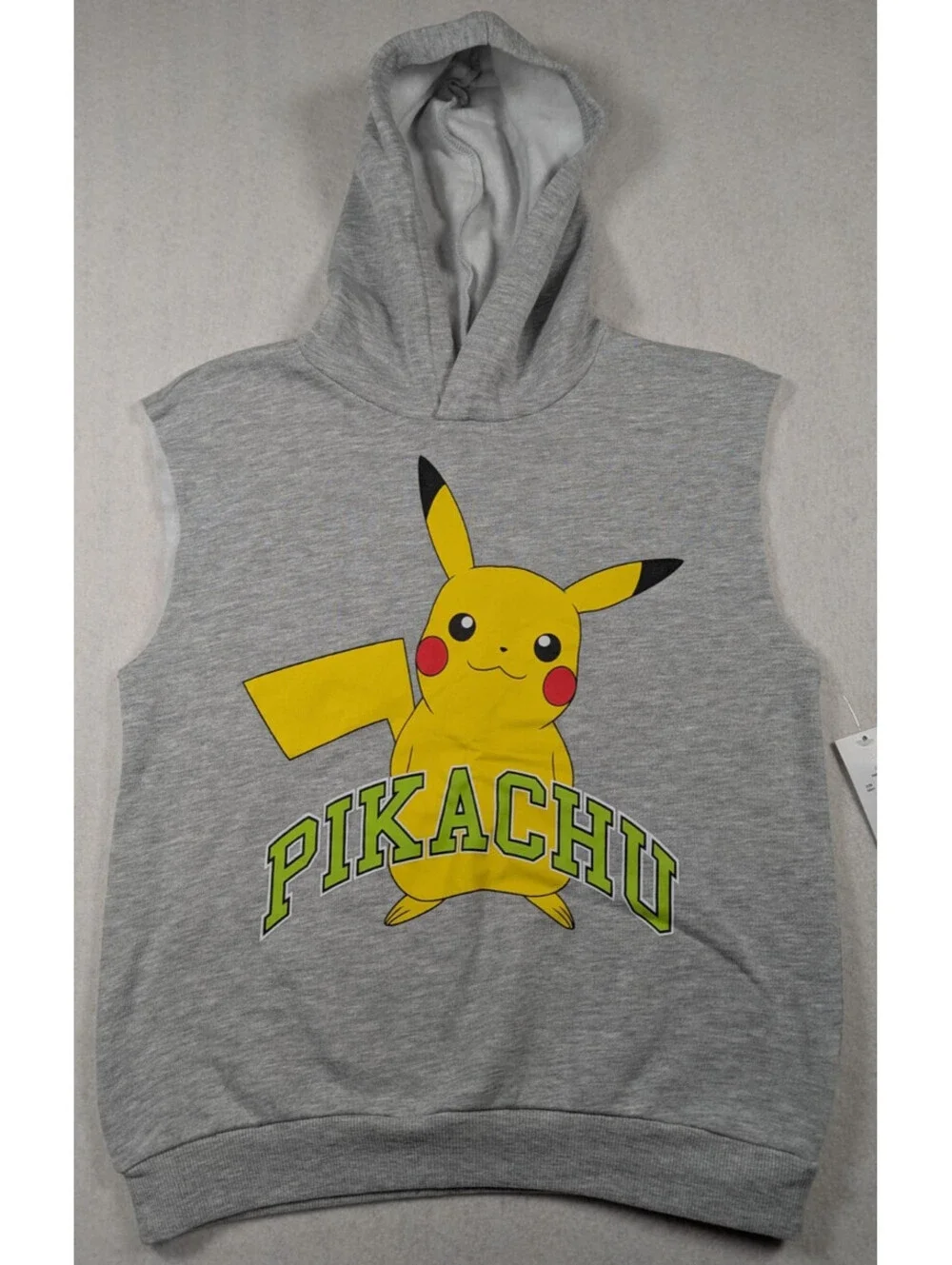 Pokemon - Pikachu - Kids - Sleveless Sweat Hoodie Sweatshirt Gray - Size: L